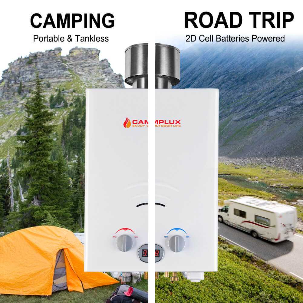 Camplux BW158C Réservoir à gaz sans réservoir avec réservoir de régénération, réservoir à gaz instantané extérieur 6 L pour camping/camping/camping-car [Classe énergétique A+] 