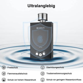 Camplux BW264BCP120-DE Gas-Warmwasserbereiter mit Wasserpumpe, tanklose Outdoor-Gasdusche für Pferdewaschen/Camping/Wohnmobilreisen, 50 mbar, LPG [Energieklasse A+] 