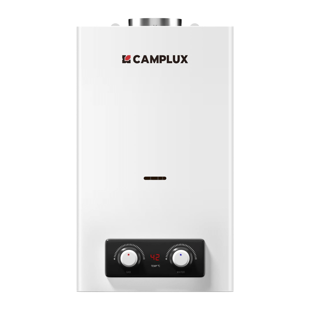 CAMPLUX BD300NG Gas-Warmwasserbereiter 11 Liter, Low NOx/ErP, 50 mbar, Erdgas